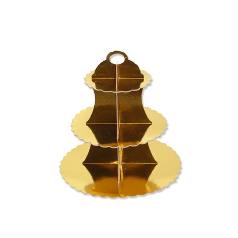 3-Layer Disposable Round Birthday Cupcake Dessert DIY Paper Craft Stand Dessert Display Rack Wedding Party Supplies Cake Tools