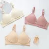 Large size thin breastfeeding bra during pregnancy comfortable gathering anti-sag without underwire maternity underwear 4