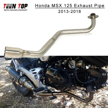 Motorcycle Exhaust Front Link Pipe For Honda MSX125 MSX 125 Muffler 2013-2018 51mm Modified Motobike MSX125 Exhaust Pipe Tube