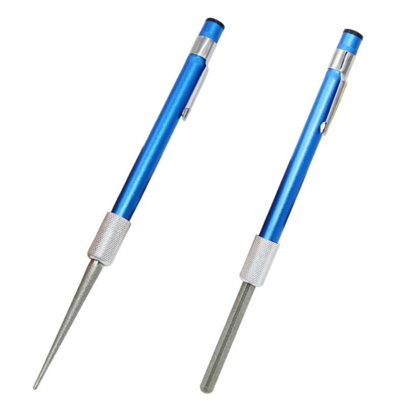 2in1 Knife Sharpener Diamond Pen Shaped Sharpener Pocket Sharpening Rod for Hook