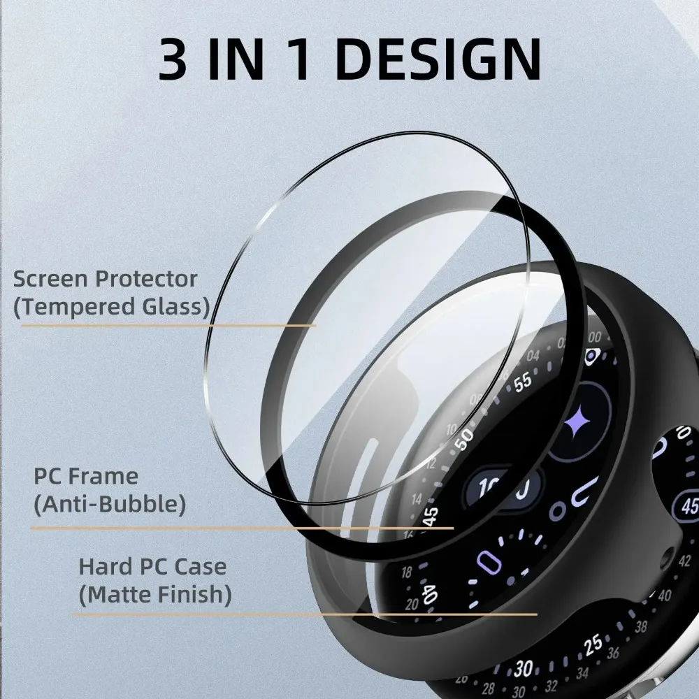 Premium All-Around Bumper Case with HD Tempered Glass Cover