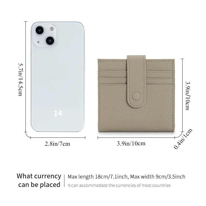 Genuine Leather Women RFID Blocking Ultra-Thin Mini Short wallet Small women's two-fold purse 9 Cards Slots 1 Coin pocket