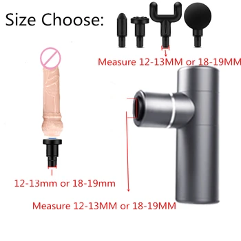 Sex Toys For Women Fascia Gun Adapter Body Massage Gun Head For Sex Machine Orgasm Thrusting Vibrator Dildos Masturbator Female 5