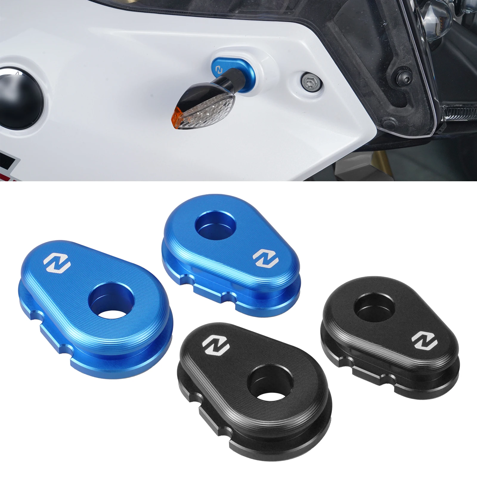 

For 2019-2024 Yamaha Tenere 700 Motorcycle Turn Signals Indicator Adapter Spacers for Yamaha Tenere 700 Rally 2022 2023 2024