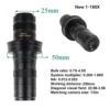 Adjustable Magnification 130X 150X 180X 42/50mm Microscope Lens Zoom C Mount Lens For HDMI VGA USB Digital Microscope Camera 3