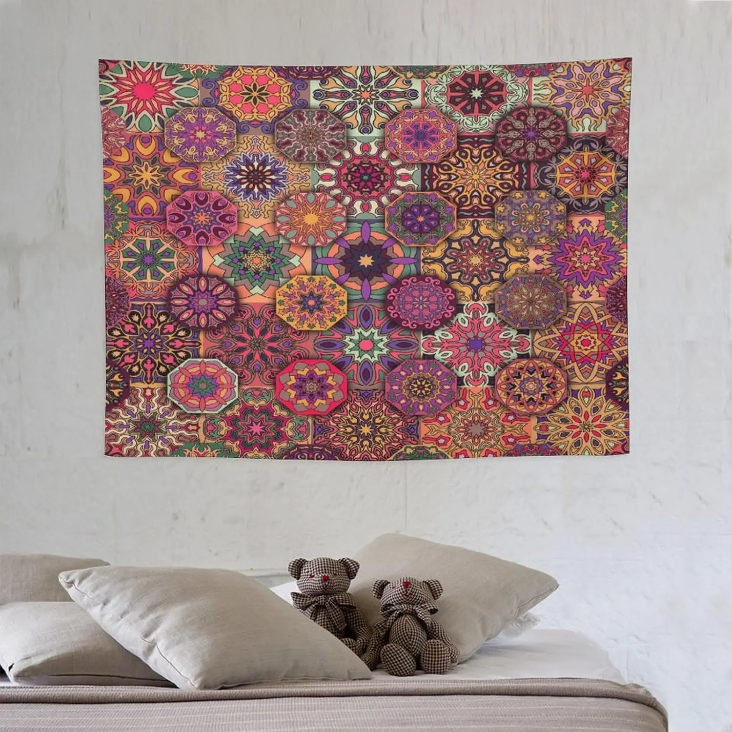 Arazzo Mandala Bohémien LZBXBXDA – Stile Gotico Sole E Luna, 100% Poliestere, Varie Misure Fino A 180x230 Cm