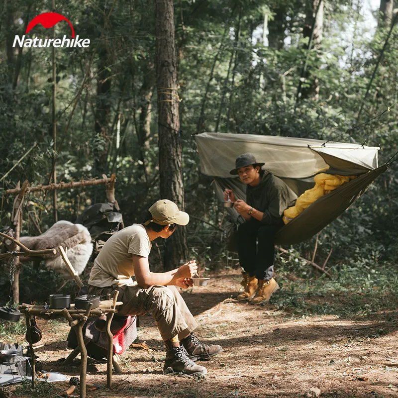 Naturehike Camping Hammock Swing With Mosquito Net 1 Person 200kg Bearing 300x140cm Outdoor Ultralight Hanging Bed Equipment