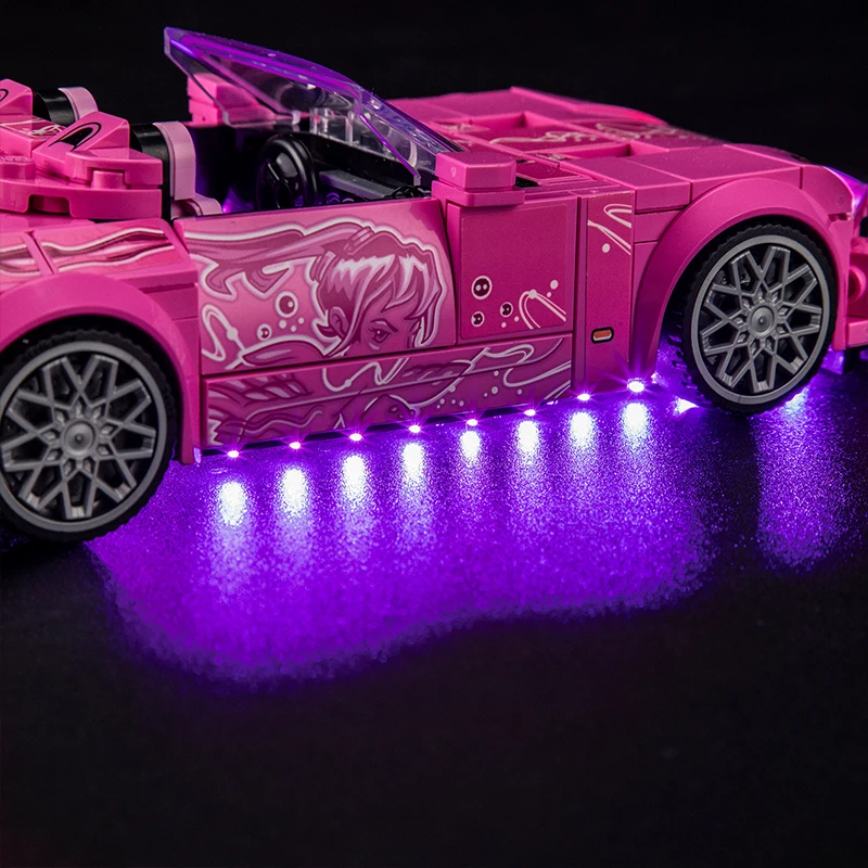 레고 77241 2 Fast 2 Furious S2000 스피드 스포츠카 블록 DIY 장난감 (블록 모델 없음, LED 조명만) 라이트 세트 어린이 선물