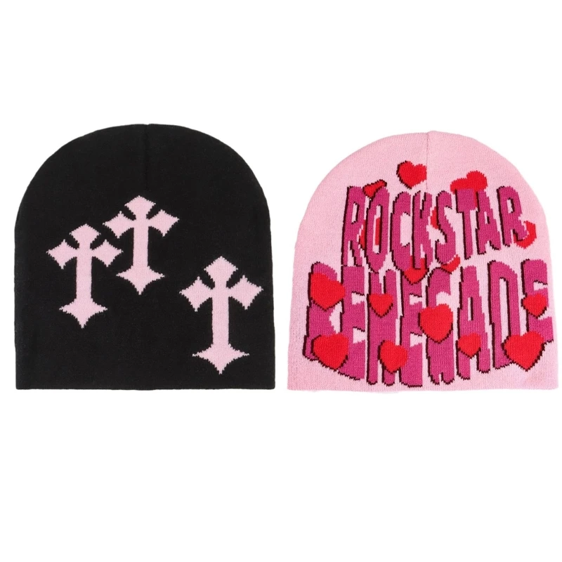 

Multicolor Woman Beanie Hat Elastic Windproof Color Matching Hat Ear Protector Hat Warm Winter Cycling Skiing Supplies