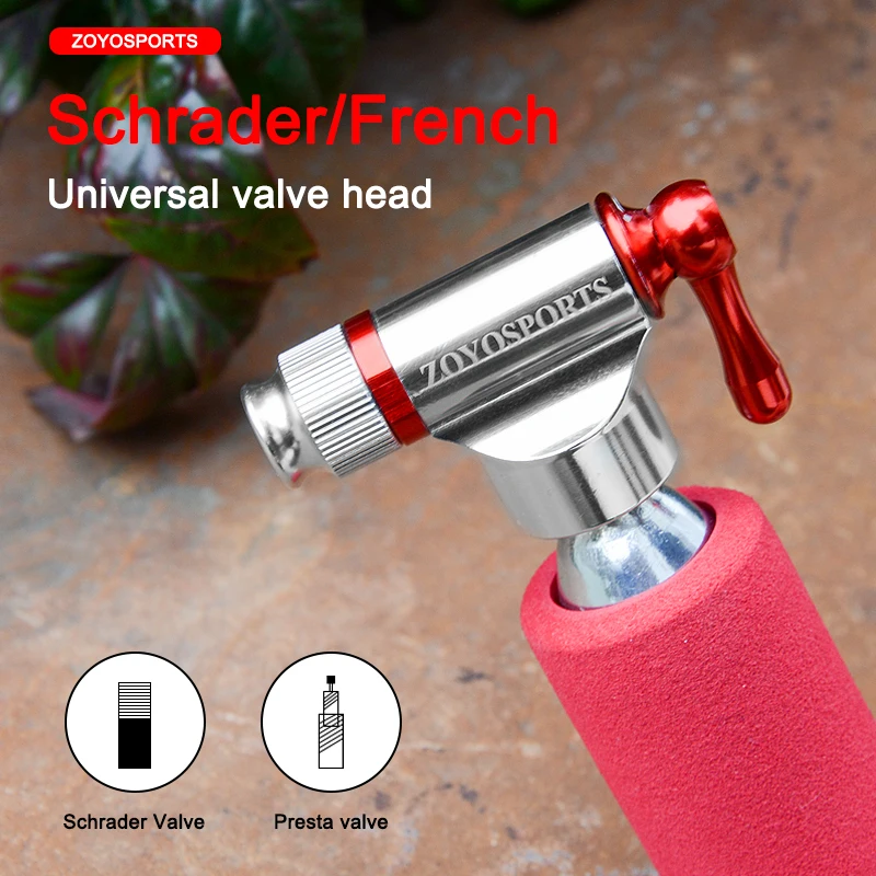 Gonfiatore CO2 Per Bici PRO BIKE TOOL - Compatibile Presta E Schrader, Con Manicotto Isolato