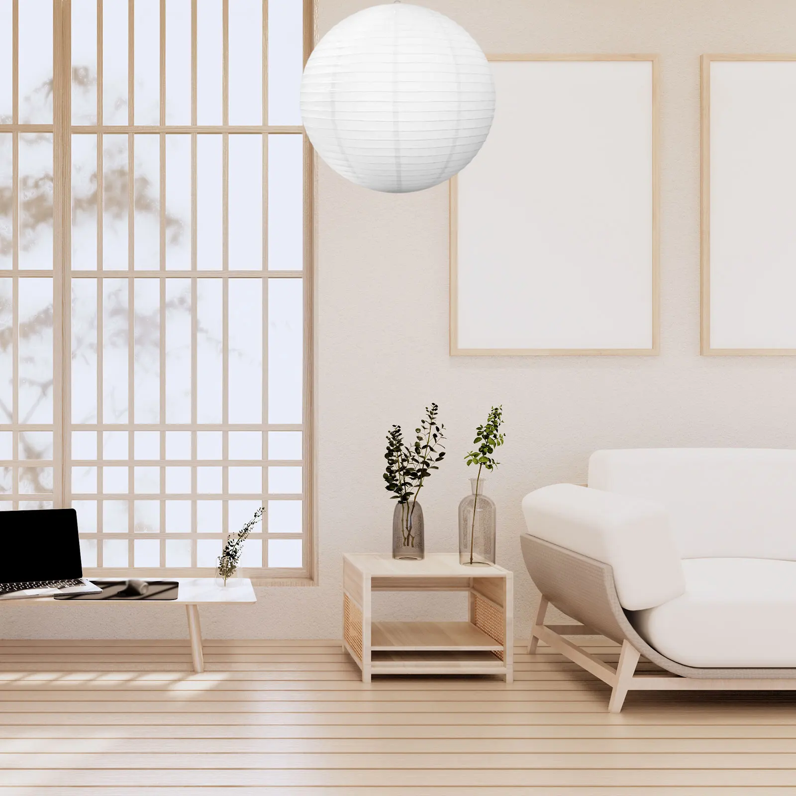 Abat Jour En Papier Abat-jur Papier De Riz Blanc 94cm - Housse Lampe Colonne Style Japonais Abat Jour Chambre