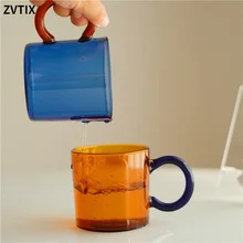 

Glass Colored For Coffee Glass Resistant To High Temperatures Creative Nordic House Juice For Drinking Water250ml Clear Mug Best
