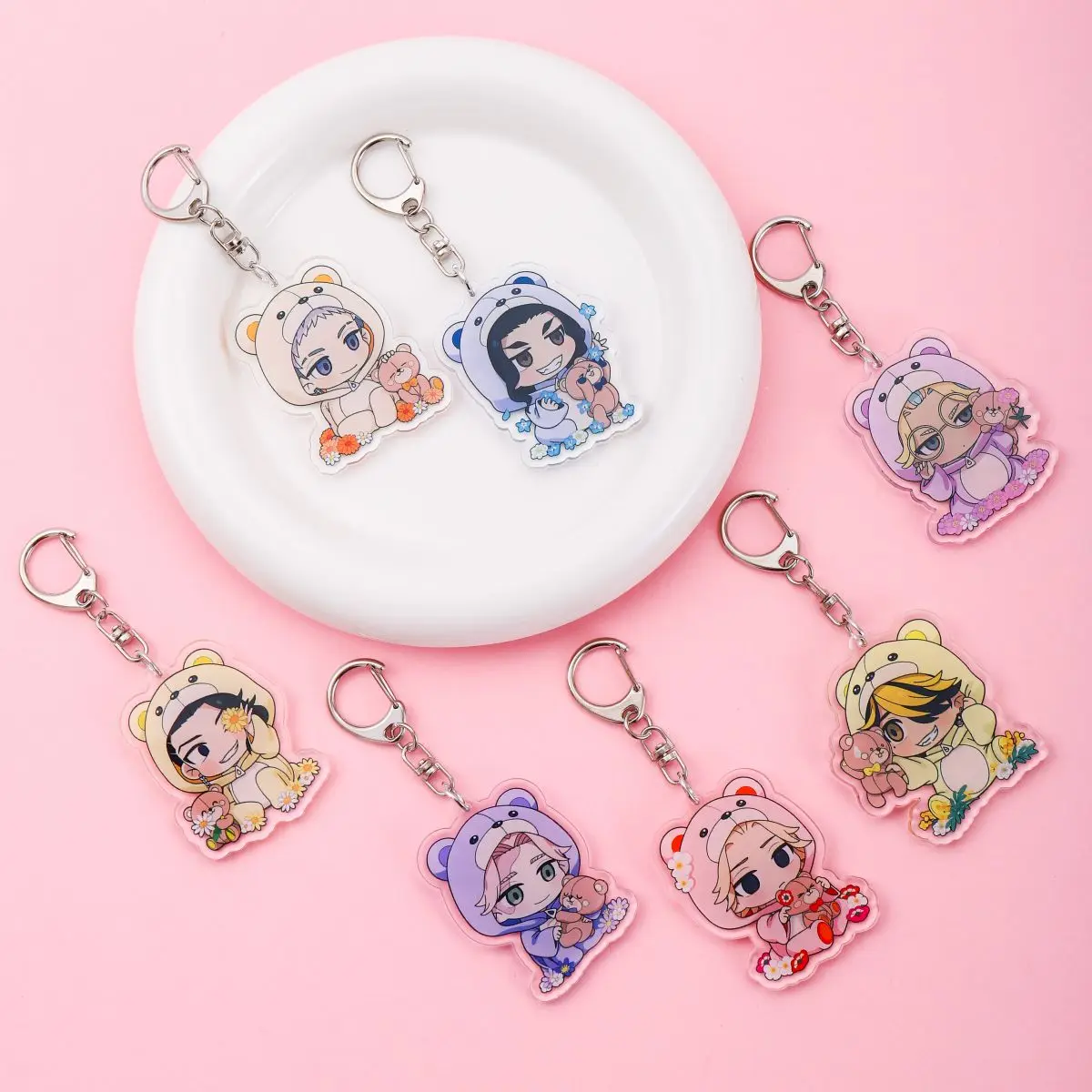 Anime Tokyo Revengers Acrylic keychain accessaries Cartoon funny Bag Pendant Gift cute bag charm Keyring Friends Fans Gifts anime keychain pendant,anime keychain