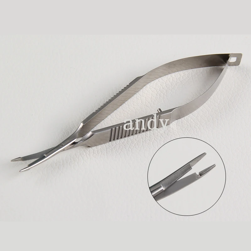 12.5cm Plat Handle Needle Holder With Scissors Ophthalmic Instrument Surgery Device