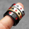 Lucky Poker Fidget Spinner Men Rings Stainless Steel Punk Luxury New In Women Jewelry Fashion Accessories Gift Wholesale 5