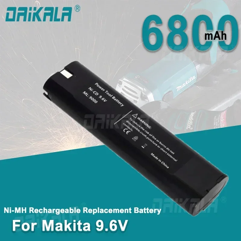 

9.6V 3600mAh Ni-MH Rechargeable Replacement Battery for Makita Mak 6095D 9000 9001 9002 9033 9034 632007-4 9600 193890-9 5090D