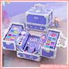 Kids Cosmetics Toy Set Washable Girl Makeup Toy Game Set Princess Christmas And New Year Gift Lipstick Eye Shadow Makeup Box Set 1