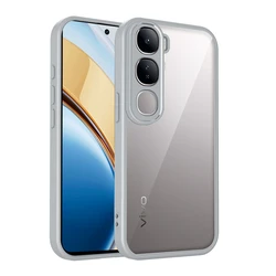 Transparent Shockproof Phone Cover - Silicone+PC Clear Case by KEYSION for VIVO V40 SE 80W (GRAY)