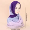 New Muslim Chiffon Patchwork Scarf, Handmade Diamond Decoration,  Exquisite Women's Headscarf, Casual And Versatile Hijab 2