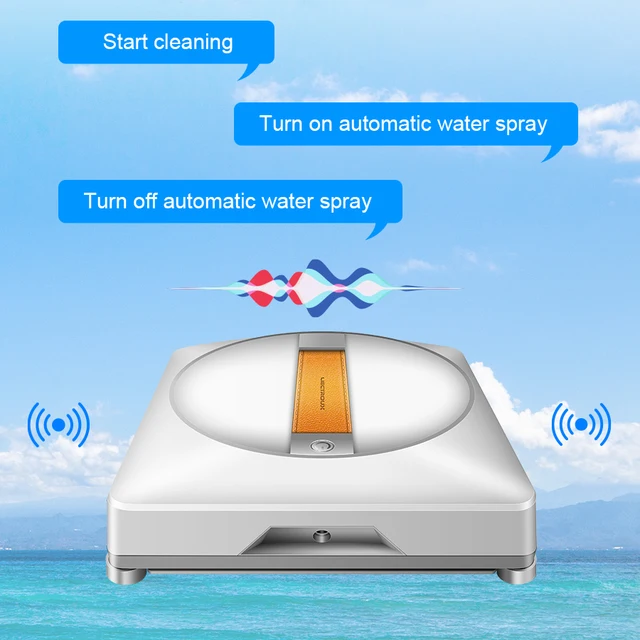Liectroux YW710 Robot per la pulizia delle finestre , Doppia Spruzzatura d'Acqua, Memoria Intelligente, Potente Aspirazione a Vuoto, Sensore Laser, Robot per la Pulizia delle Vetrate Domestiche, Controllo tramite APP 6
