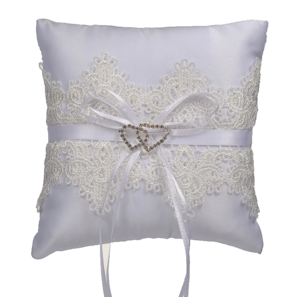 

Ring Pillow Soft White Jewelry Display Box Exquisite Vintage Cushion