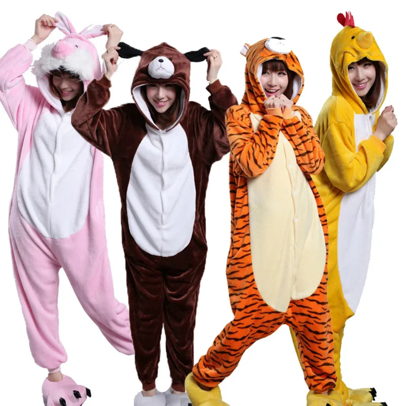 

Adult Halloween Onesie Dog Tiger Pig Pajamas For Women Men Animal Kigurumi Pyjamas Sheep Mouse Homewear Cosplay Party Costume