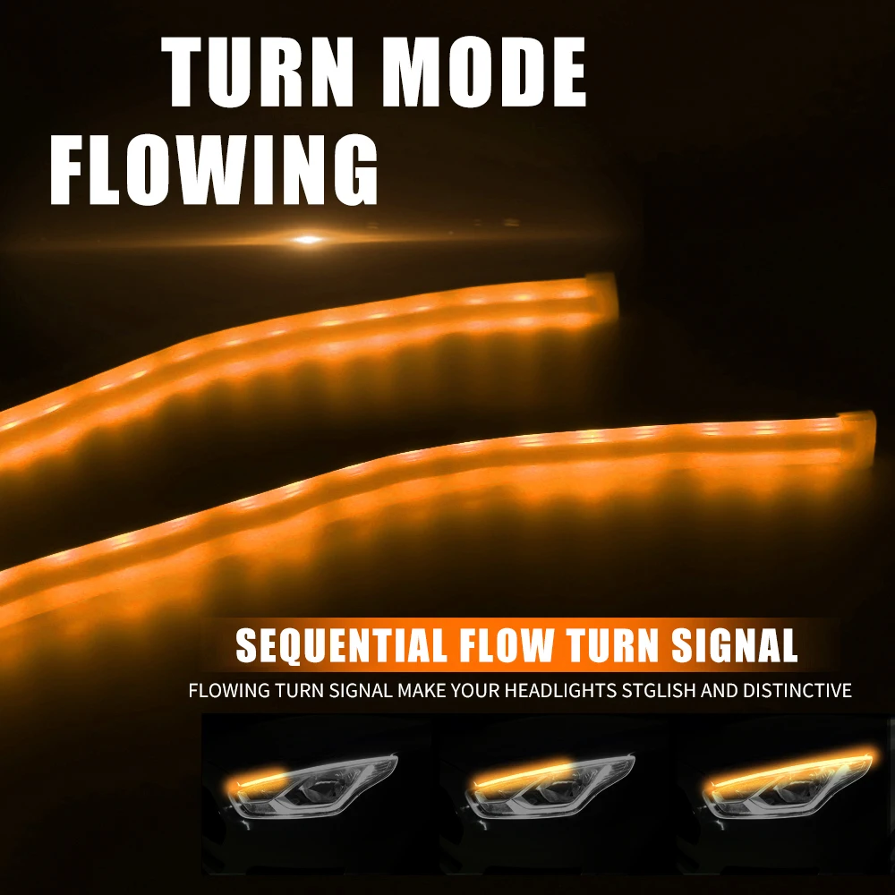 Luci LED Cofano Auto | Striscia 47.2'' Impermeabile | Bianco Freddo | 12V | Con Nastro Adesivo | Tagliabile - Foto 6