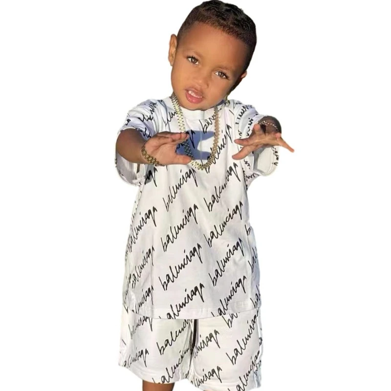 

Baby Boy Clothes Summer Short Sleeve T-shirt+Shorts Pants 2pcs/set Toddler Kids Boys Casual Clothing Suits Loose Baby Playsuit