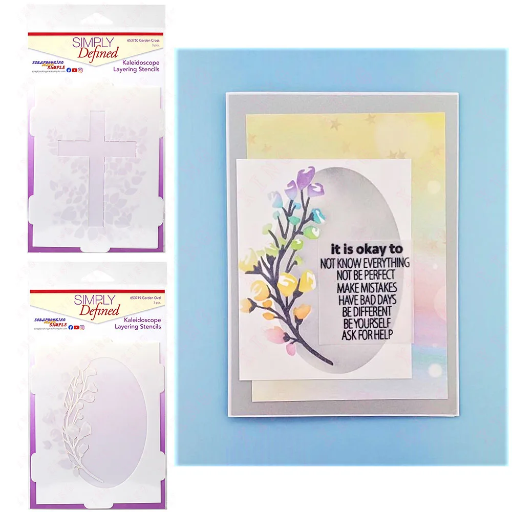 New Painting Scrapbook Coloring Goffratura Album Modello Decorativo Garden Cross Oval Diy Layering Stencil 2023 Craft Card Mold