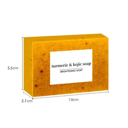 Turmeric & Lemon Kojic Acid Handmade Soap - All-Natural Shower & Facial Bar, 100g - 2