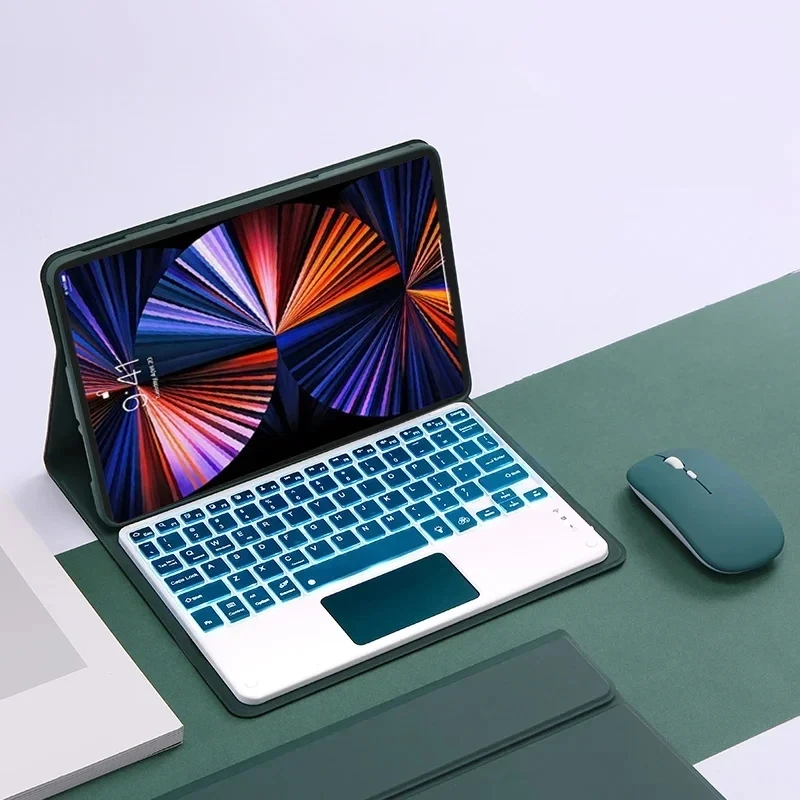Enhanced 7-Color Backlit Keyboard Case with Multi-Language Cover