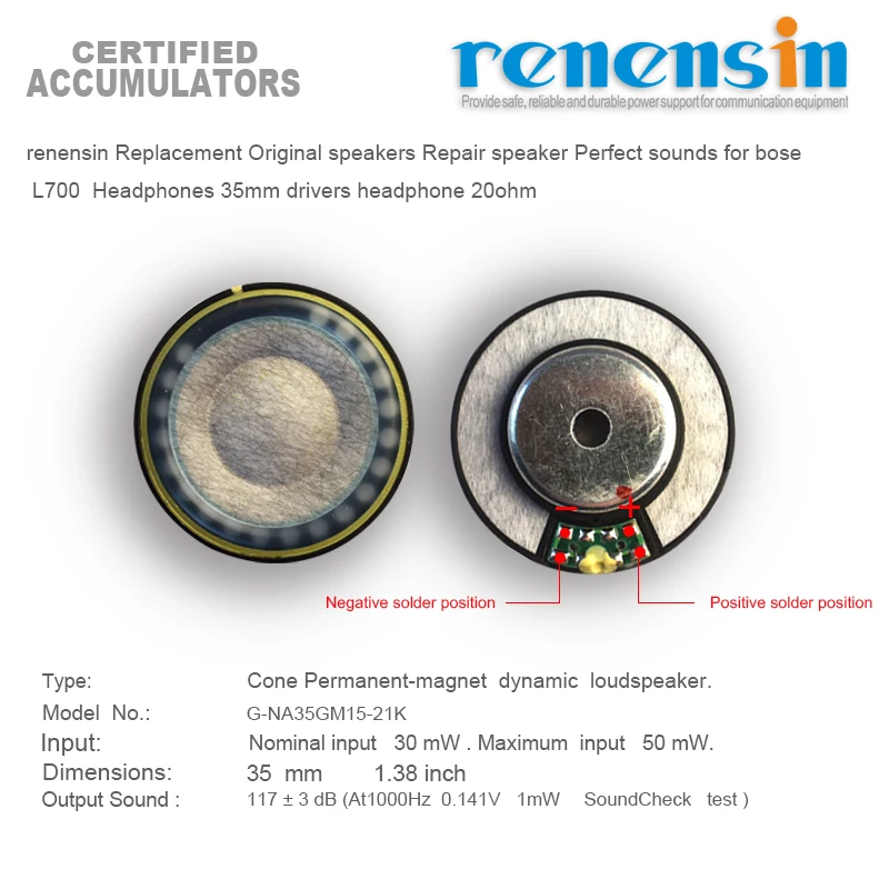 2 Pezzi Di Ricambio Altoparlanti Originali Riparazione Altoparlante Suoni Perfetti Per Bose 700 Nc700 Nc 700 35Mm Driver Cuffie 20Ohm