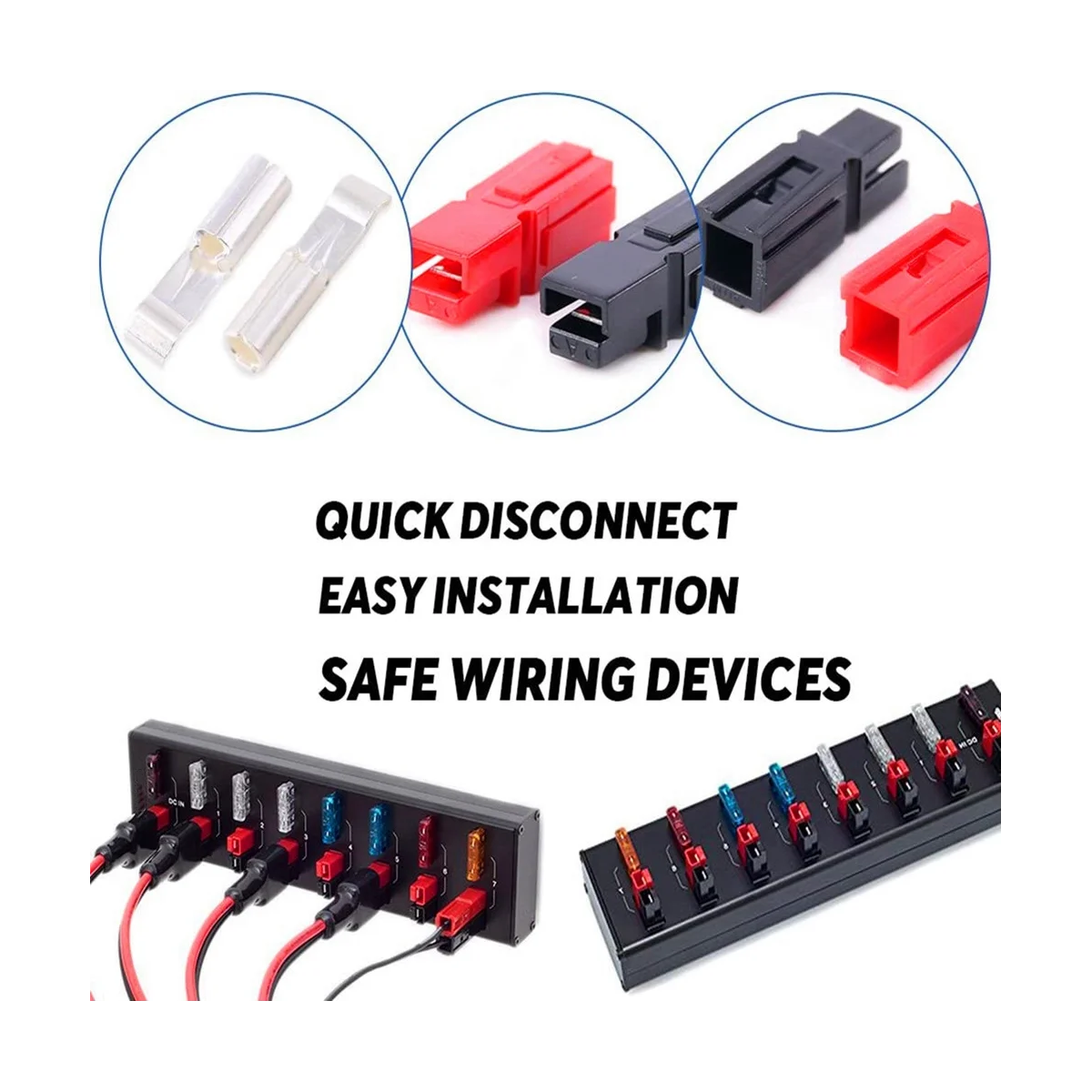 10 Pair 30A 600V Power Connectors Accessories with Insulation Cover for