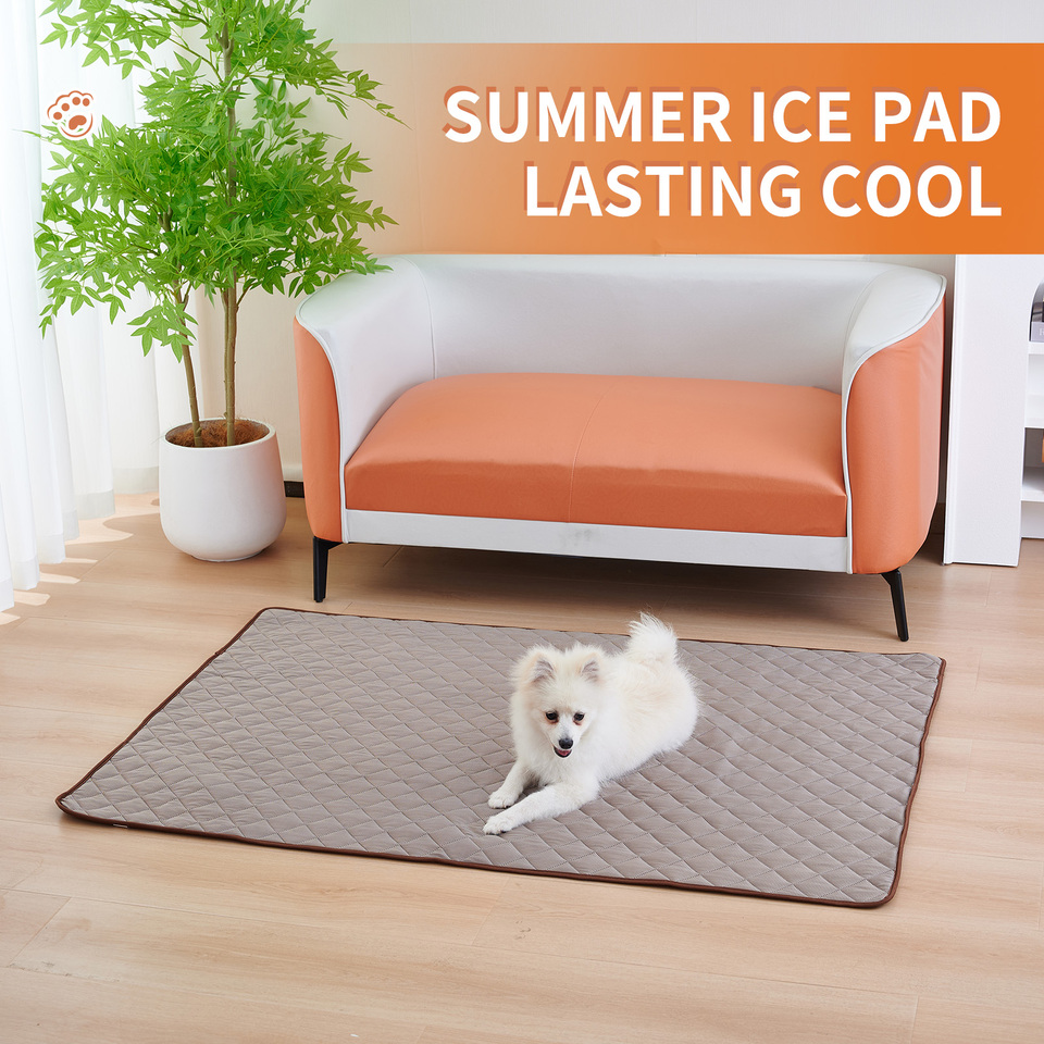 Pet Cooling Mat Dog Sleeping Pad Cool Ice Silk Moisture-proof Mattress Cushion Summer Small Animal Cold Bed 5 Sizes
