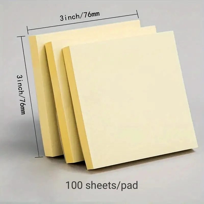 3x3 Sticky Note Paper Bright Colored Memo Pad Self-adhesive Reminder Note 100 Sheets/Pad 2