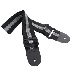Adjustable Multi - Color Pure Cotton Guitar Strap (GS - 01 White)