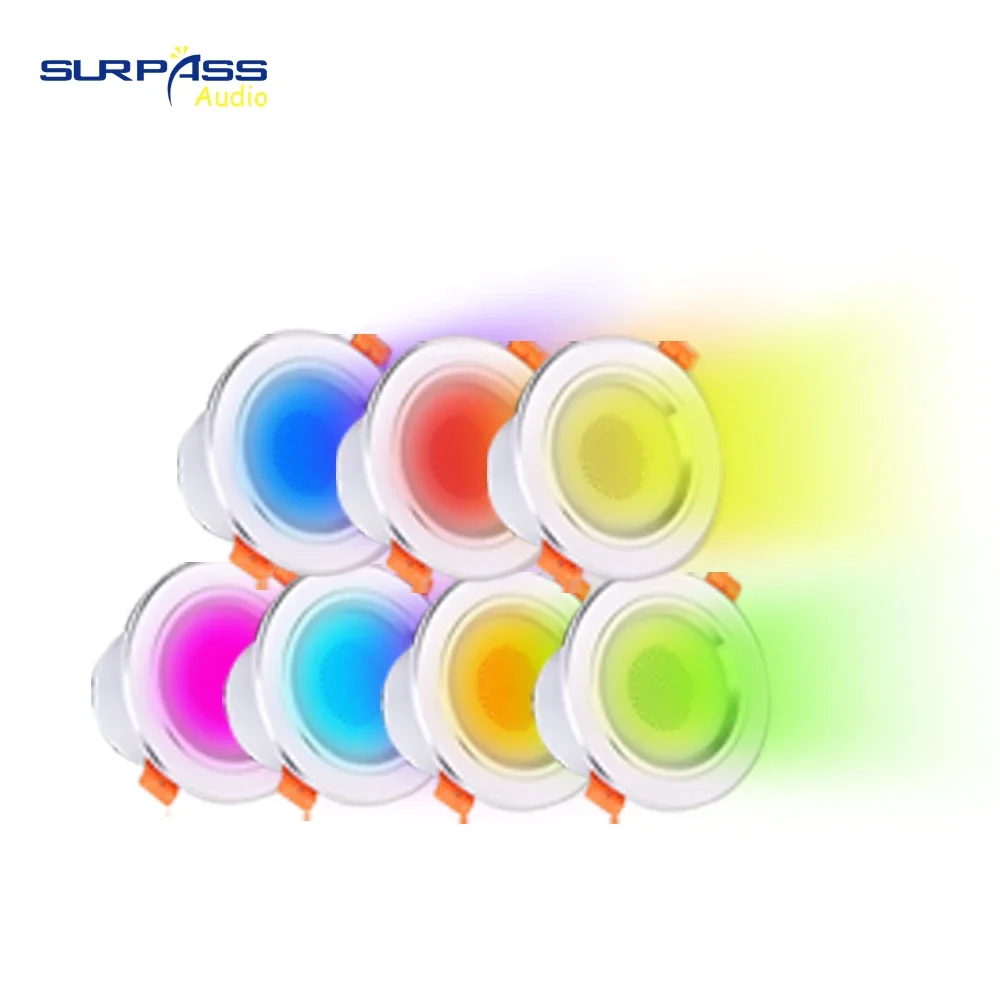 Smart Home Audio BT Rotating Disco Ball DJ Party Good Sound Music Lamps In-ceiling Speaker Dimmable Color Changing LED Speakers