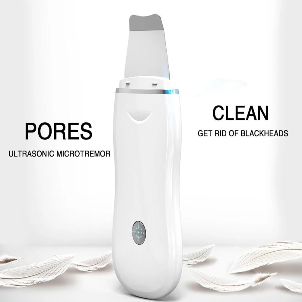 Massager Skin Scrubber Cleaner Ultrasonic Blackhead Exfoliating Peeling Spatula