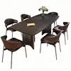Black Small Chairs Table Centerpiece Design Nordic Modern Kitchen Dining Table Set Restaurant Mesas De Comedor Home Furniture 6