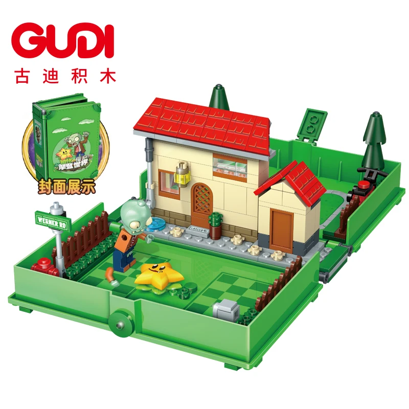 Plants vs Zombies 2 Building Blocks Toys Big Wave Beach Adventure Small Particle PVZ Future Scene Bricks Children's Gift Toy puzzle toys building blocks toys