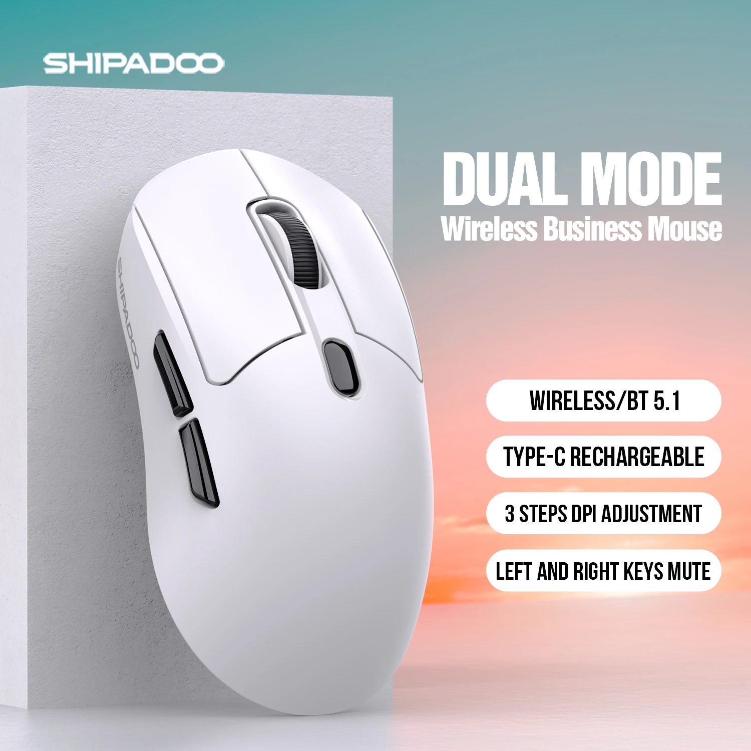 A7 듀얼 모드 무선 게이밍 마우스, 블루투스, 소녀들을 위한 귀여운 노트북 마우스, 듀얼 모드 6D 충전 마우스