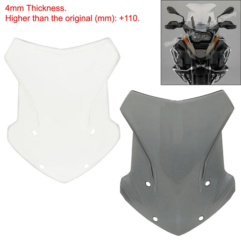 

WAASE H:+110 Motorcycle Windscreen Windshield Shield For BMW R 1200 GS GSA ADV R1200GS LC 2013-2022 R1200GSA Adventure 2014-2022