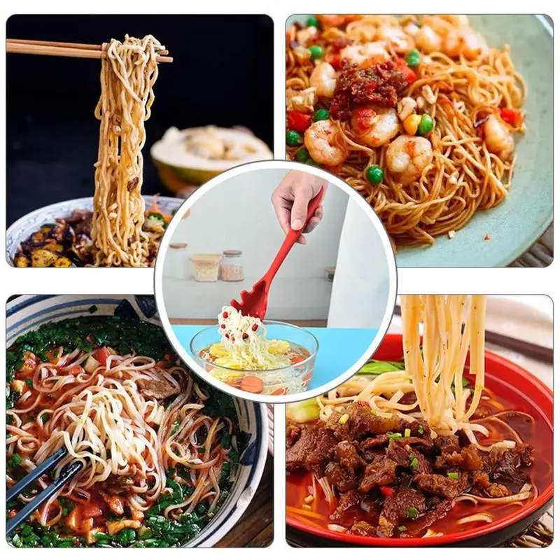 Spoon Spaghetti Pasta Noodle Claw Silicone Pasta Spoon Colander Spaghetti Server Fork Practical Tools Kitchen Accessories