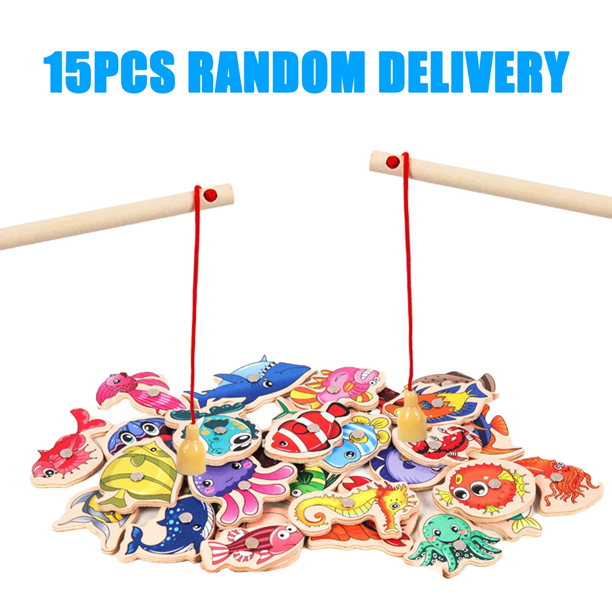 15/31Pcs Toys for Children Magnetic Fishing Game Toys Set with Fish Rod Wooden Parent-child Interactive Toys for Kids Gift 3 15/31Pcs Toys for Children Magnetic Fishing Game Toys Set with Fish Rod Wooden Parent-child Interactive Toys for Kids Gift 3