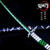 Ghost Slayer Katana Sword Shinazugawa Sanemi Nichirin Blade Japanese Anime Samurai Sword Metal Weapon Model Gifts Toys for Boys 5
