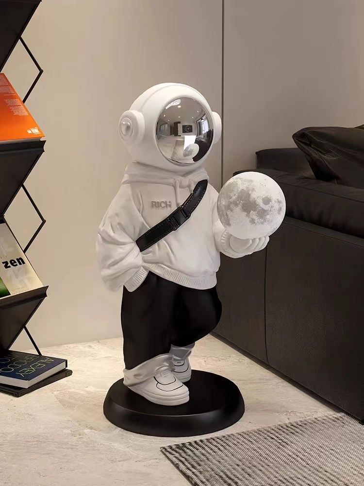 Decorazioni per la casa grande astronauta decorazione del pavimento soggiorno di lusso astronauta lampada ornamenti sculture e figurine nordiche regali