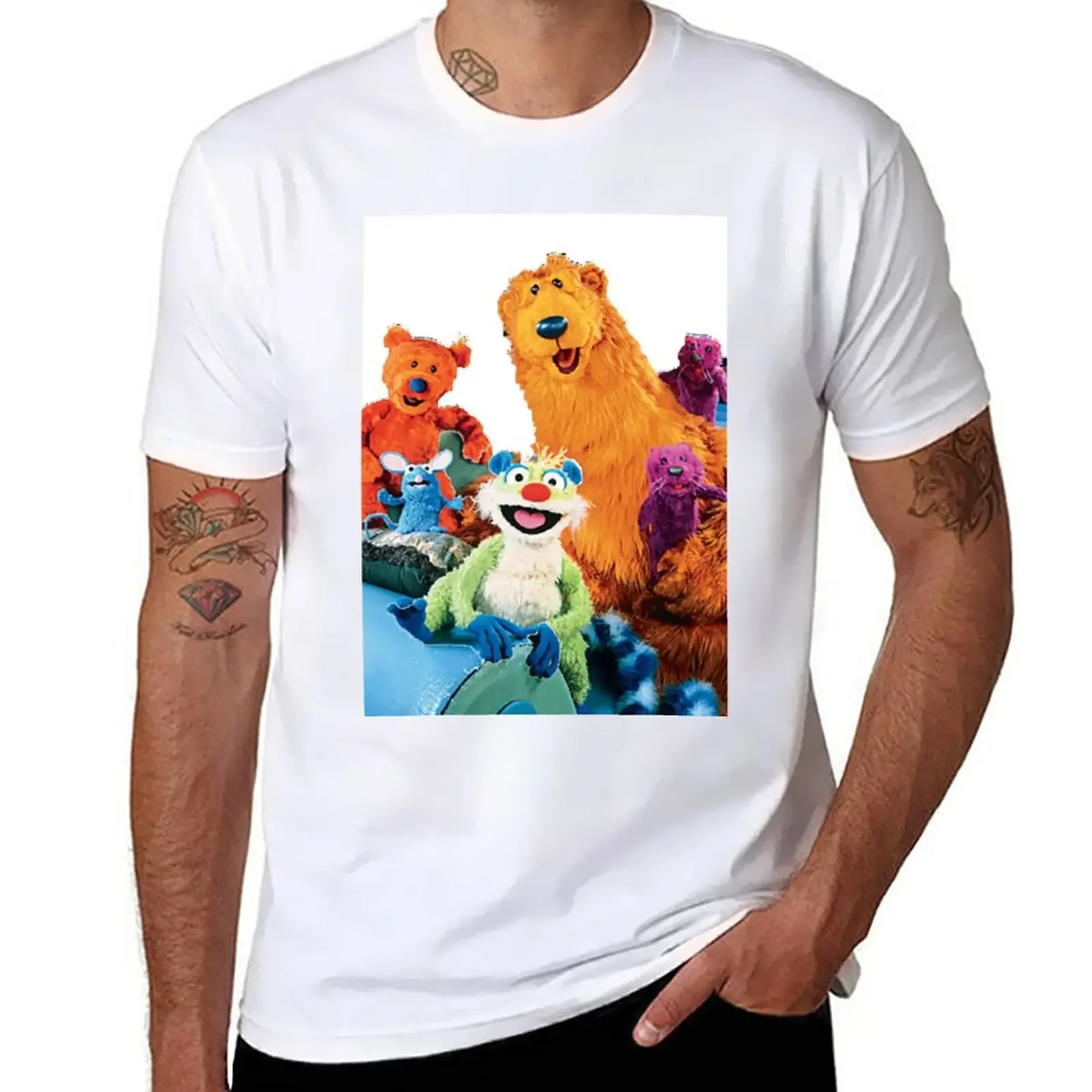 

bear in the big blue house T-Shirt summer top korean fashion mens plain t shirts