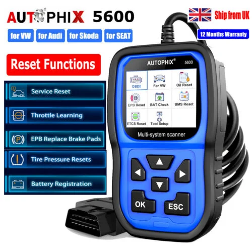 

AUTOPHIX 5600 Diagnostic Scan Tool OBD2 Code Scanner Engine ABS EPB TPMS SAS SRS Oil Reset for VW for Audi TPMS