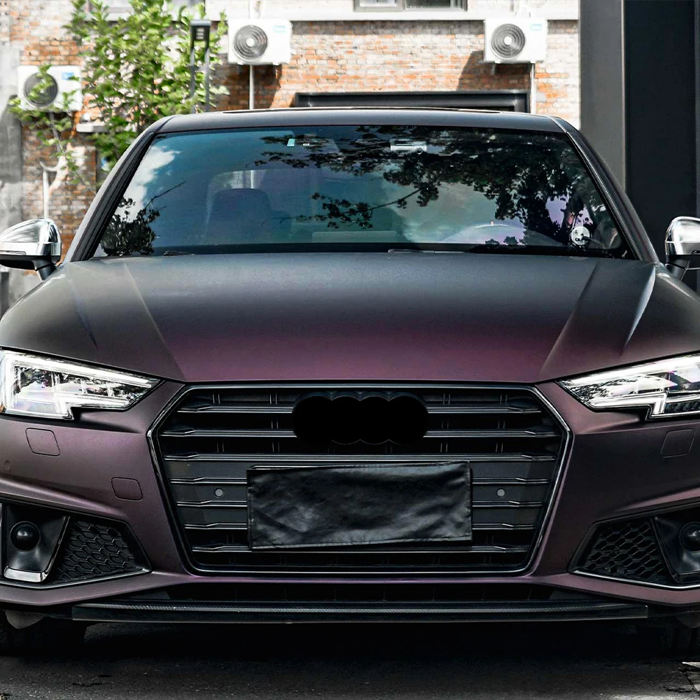 Matte Black Purple Car Sticker Auto Color Change Vinyl Film Bubble Free ...