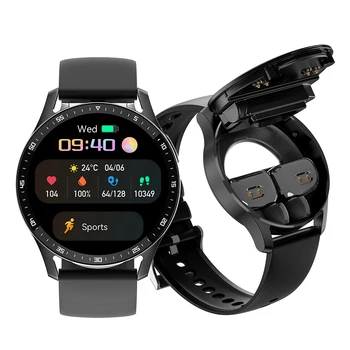 GEJIAN X10 Headset Smart Watch TWS Two In One Wireless Bluetooth Dual Headset Call Health Blood Pressure Sport Music Smartwatch 5